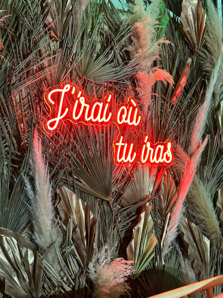 Néon "J'irai où tu iras"